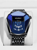 Luxury HOURSLY Brand Trend Cool Men's Wrist Watch Stainless Steel Technology Fashion Quartz Watch For Men 2025 Relogio Masculino