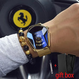 Luxury HOURSLY Brand Trend Cool Men's Wrist Watch Stainless Steel Technology Fashion Quartz Watch For Men 2025 Relogio Masculino