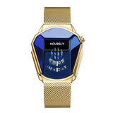 Luxury HOURSLY Brand Trend Cool Men's Wrist Watch Stainless Steel Technology Fashion Quartz Watch For Men 2025 Relogio Masculino