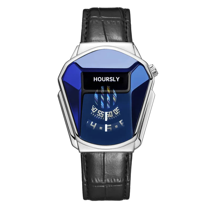 Luxury HOURSLY Brand Trend Cool Men's Wrist Watch Stainless Steel Technology Fashion Quartz Watch For Men 2025 Relogio Masculino