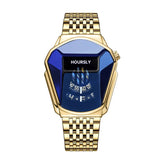 Luxury HOURSLY Brand Trend Cool Men's Wrist Watch Stainless Steel Technology Fashion Quartz Watch For Men 2025 Relogio Masculino