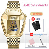 Luxury HOURSLY Brand Trend Cool Men's Wrist Watch Stainless Steel Technology Fashion Quartz Watch For Men 2025 Relogio Masculino