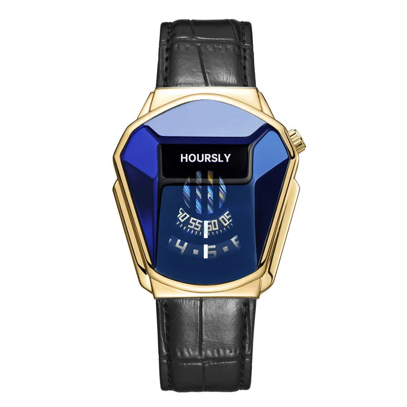 Luxury HOURSLY Brand Trend Cool Men's Wrist Watch Stainless Steel Technology Fashion Quartz Watch For Men 2025 Relogio Masculino