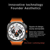 Finaf X 2025 U8 Ultra Android smartwatch with 5G/4G full network connectivity, global call rotation camera Amoled screen GPS WIFI