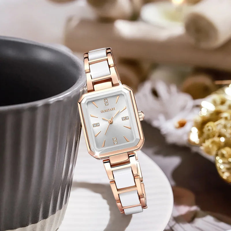 Luxury Quartz Wristwatch for Women with Stainless Steel Band Waterproof Fashion Watch Elegant Design High Accuracy Timepiece