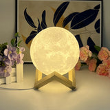 3D LED Moon Earth Starry Sky Globe Night Light for Girls Boys Kids Women Birthday Gift with USB Port