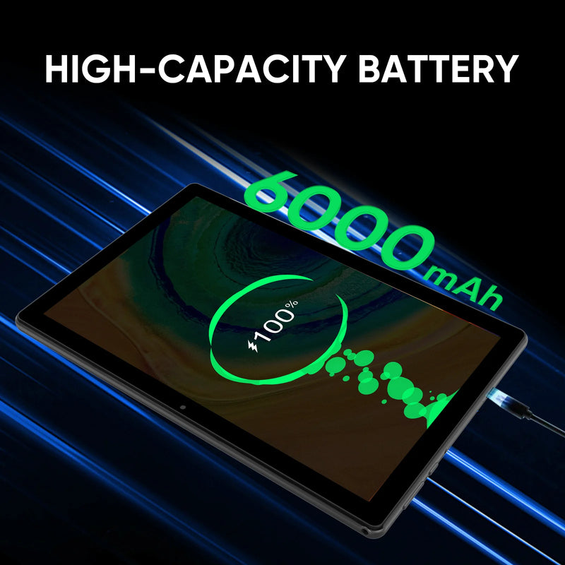 I-Atar 2025 New 10.1inch Tablet Computer, Android 12.0 System, 4Gb Ram+64Gbrom, Quad-Core Processor, 1280*1920 Ips Hd Display, Dual Camera Tablet Computer, Support 2.4g Wifi, Built-In 6000Mah Battery, Ideal Holiday Party Gift