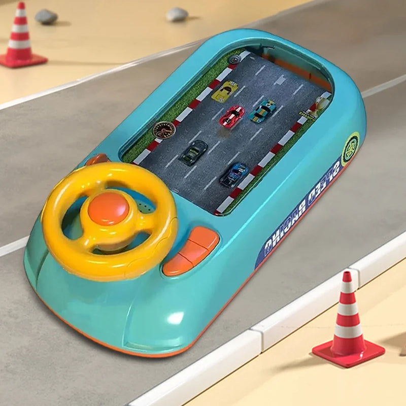 Children's car simulation driving toy puzzle electric desktop game machine dodge racing