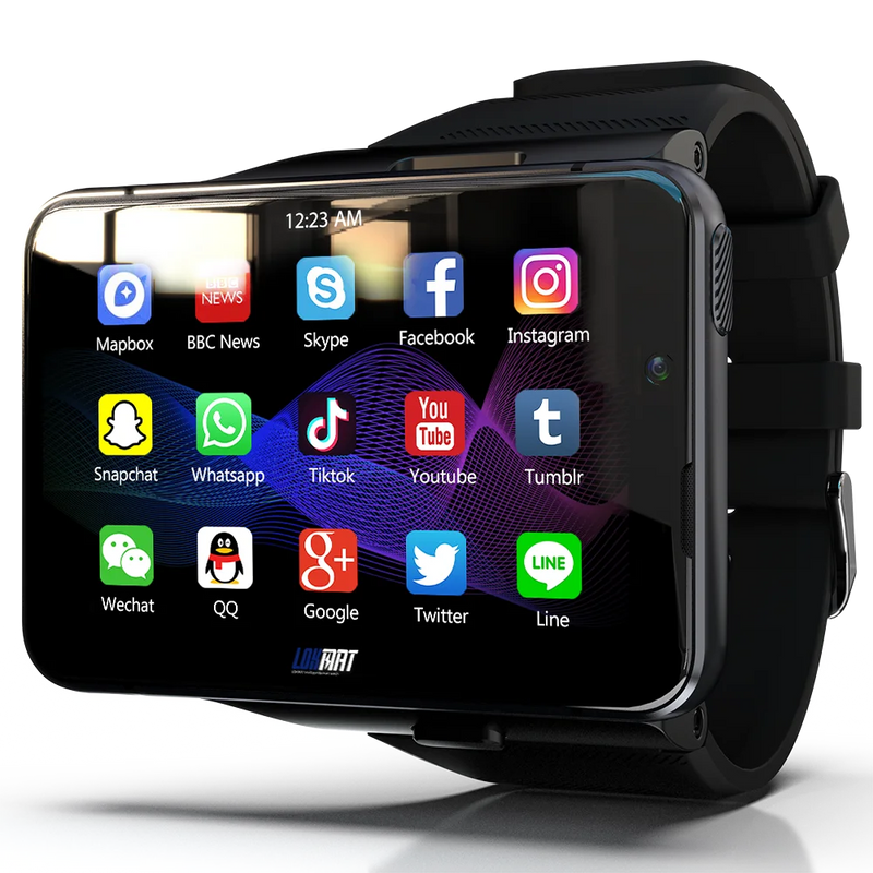 Finaf Ba1 Phone 4G LTE Android 9 4+64GB Smartwatch 2.88" Screen Men Watch 2300mAh Dual Camera Face Unlock GPS WIFI