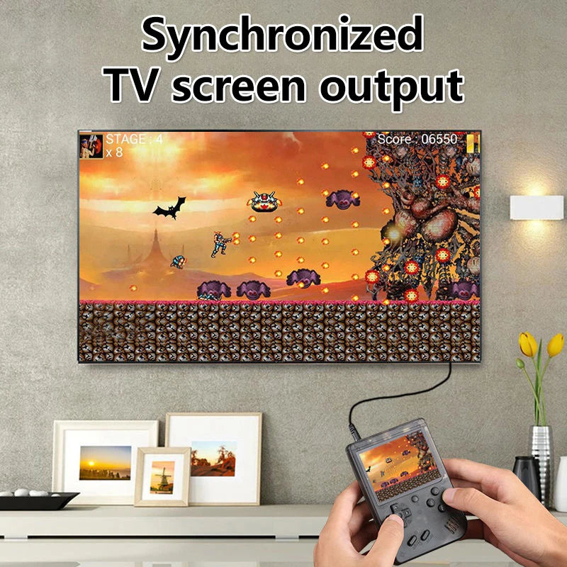Retro Portable Mini Handheld Video Game Console 8 Bit 3.0 Inch Color LCD Kids Color Game Player Built In 500 Games
