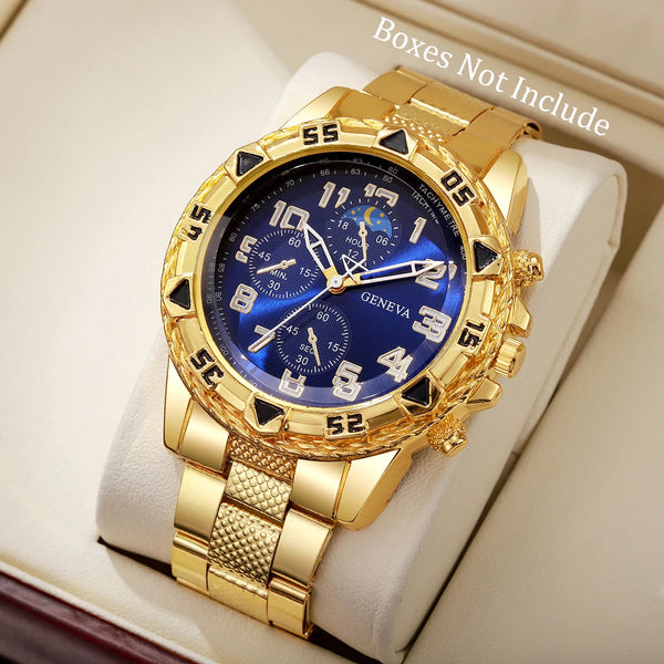 Luxury Men Business Watches Fashion Large Dial Quartz Wristwatch for Mens Clock Gift Reloj Hombre（Without Box）