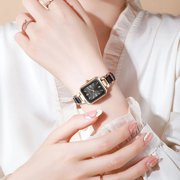 Luxury Quartz Wristwatch for Women with Stainless Steel Band Waterproof Fashion Watch Elegant Design High Accuracy Timepiece