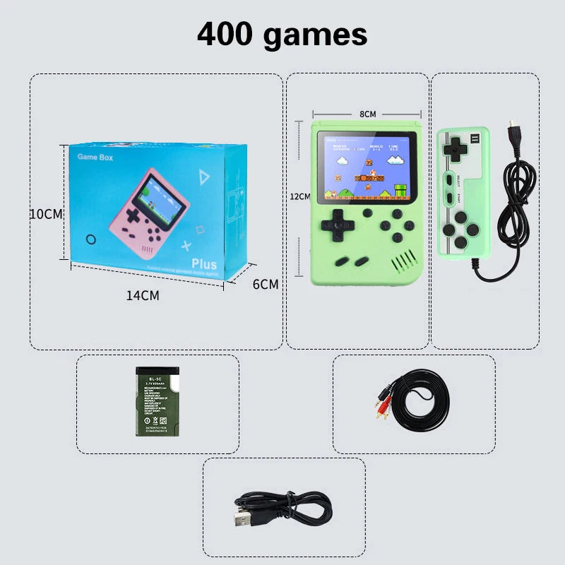 Retro Portable Mini Handheld Video Game Console 8 Bit 3.0 Inch Color LCD Kids Color Game Player Built In 500 Games