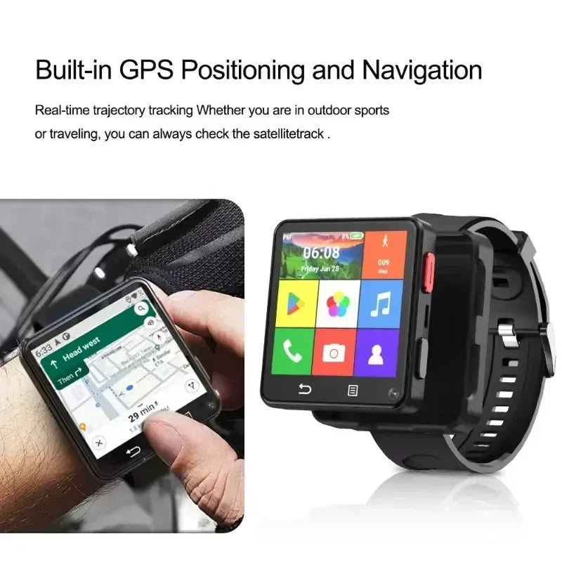 Finaf S998 Smart Watch  New Arrival 2.64 inch Large Screen MTK6739 500W Camera 1200mAH Battery Android 11.0 Removable Smartwatch 4G
