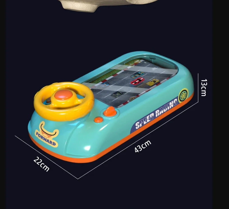 Children's car simulation driving toy puzzle electric desktop game machine dodge racing