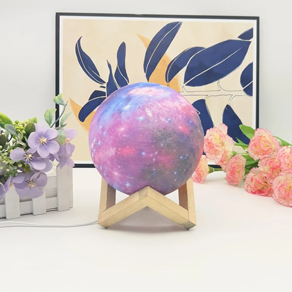 3D LED Moon Earth Starry Sky Globe Night Light for Girls Boys Kids Women Birthday Gift with USB Port