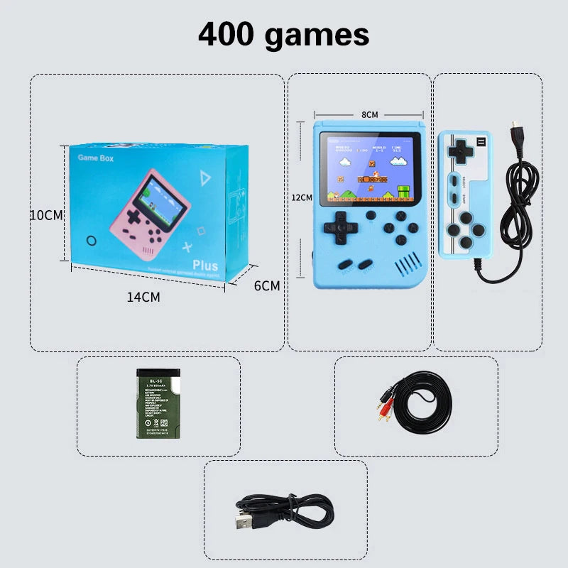 Retro Portable Mini Handheld Video Game Console 8 Bit 3.0 Inch Color LCD Kids Color Game Player Built In 500 Games