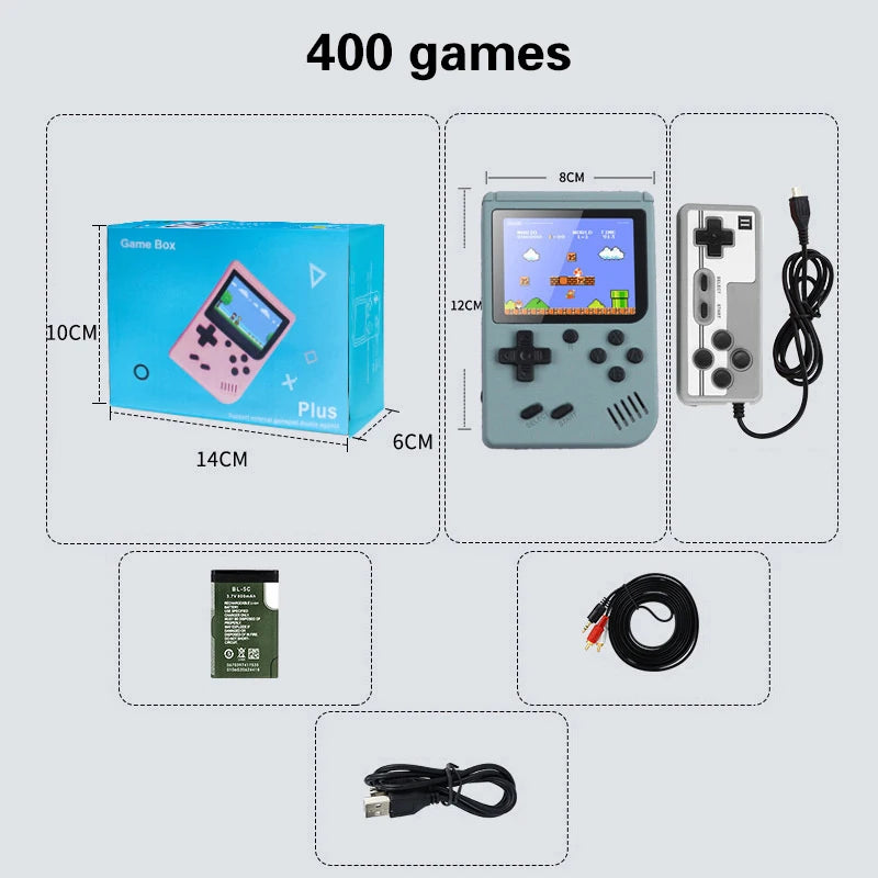 Retro Portable Mini Handheld Video Game Console 8 Bit 3.0 Inch Color LCD Kids Color Game Player Built In 500 Games