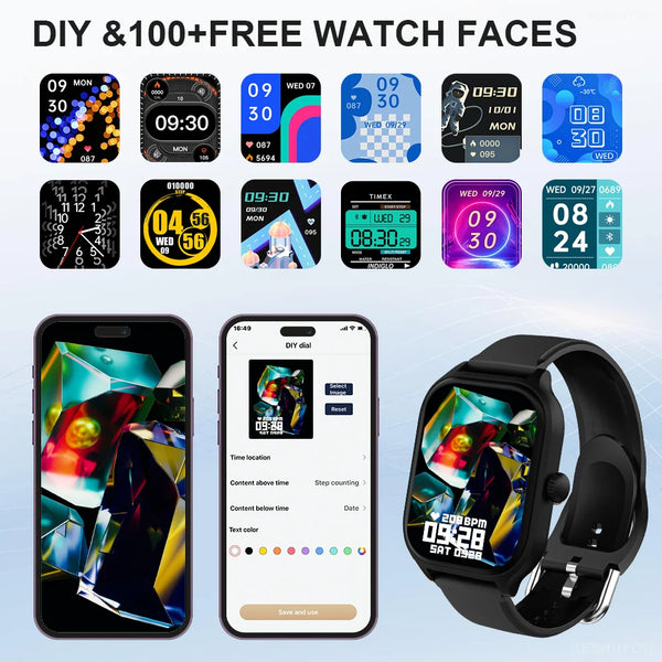 Finaf H9 New Smart Watch 2.01 Inch HD Display Preview Sport Modes DIY Dial Weather Forecast For Men Women