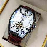 Luxury Automatic Mechanical Watch for Men Wrist Watch Tourbillon Skeleton Wrist Clock Tonneau Case Male Luminous Top Wristwatch