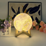 3D LED Moon Earth Starry Sky Globe Night Light for Girls Boys Kids Women Birthday Gift with USB Port