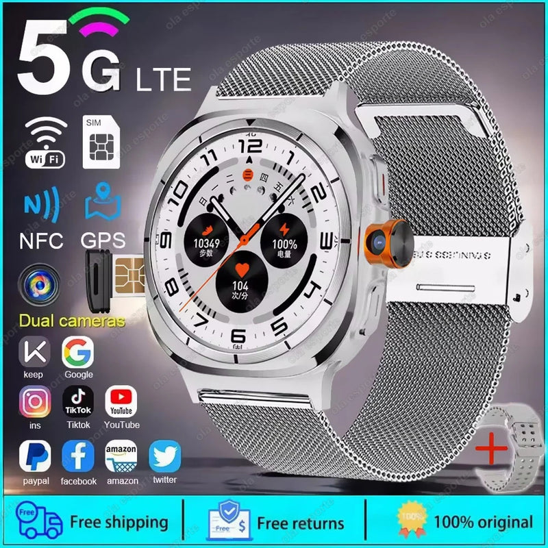 Finaf U8 Ultra IOS Android 9.0 Smart Watch Men 4G 5G SIM Card WiFi NFC GPS Compass 32GB Smartwatch Rotating Camera Watch 7 Ultra