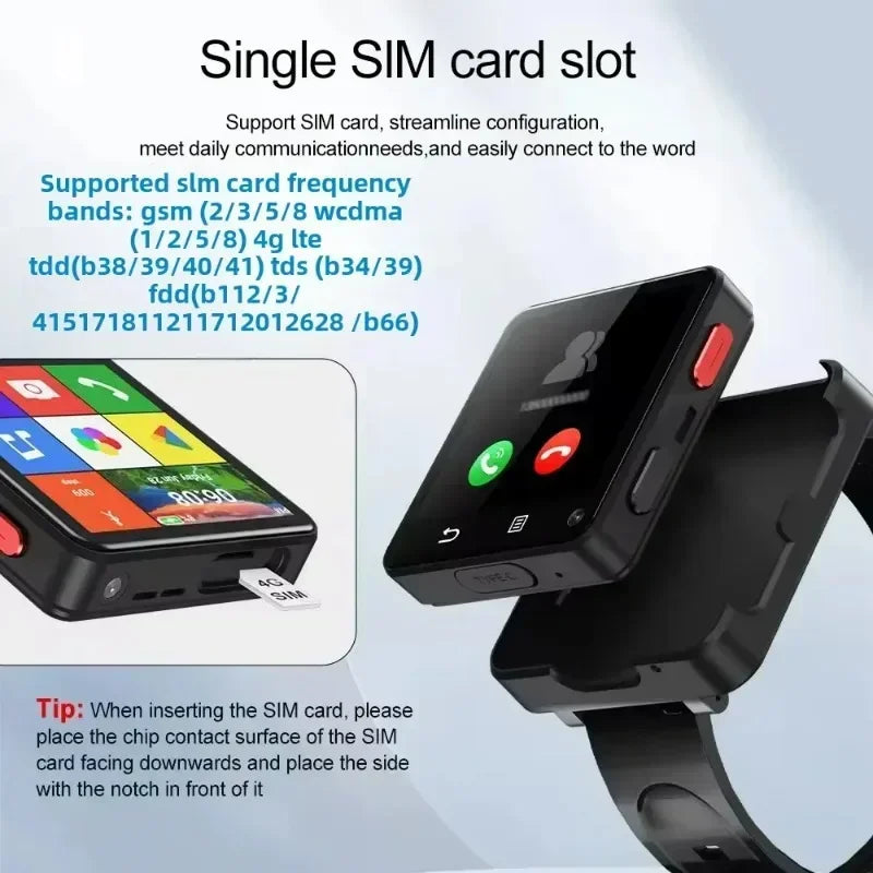 Finaf S998 Smart Watch  New Arrival 2.64 inch Large Screen MTK6739 500W Camera 1200mAH Battery Android 11.0 Removable Smartwatch 4G