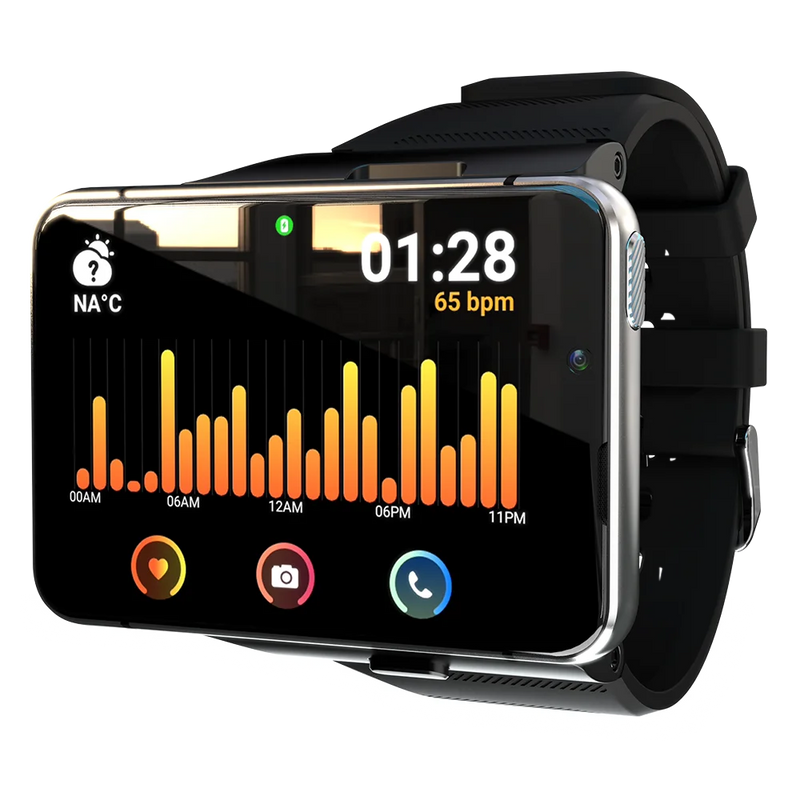 Finaf Ba1 Phone 4G LTE Android 9 4+64GB Smartwatch 2.88" Screen Men Watch 2300mAh Dual Camera Face Unlock GPS WIFI