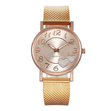 Luxury Heart Wrist Watches for Women Fashion Quartz Watch Steel Strap Band Dial Women Wathes Casual Lady Watch Relogio Feminino